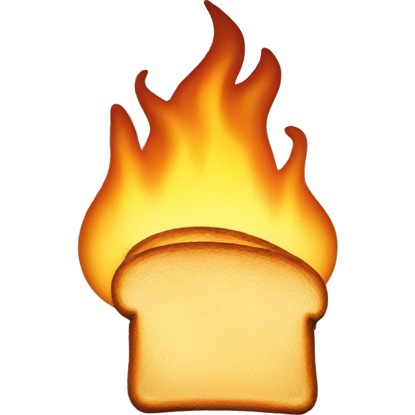 burnng toast emoji