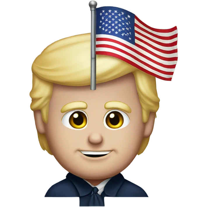 President trump American flag  emoji
