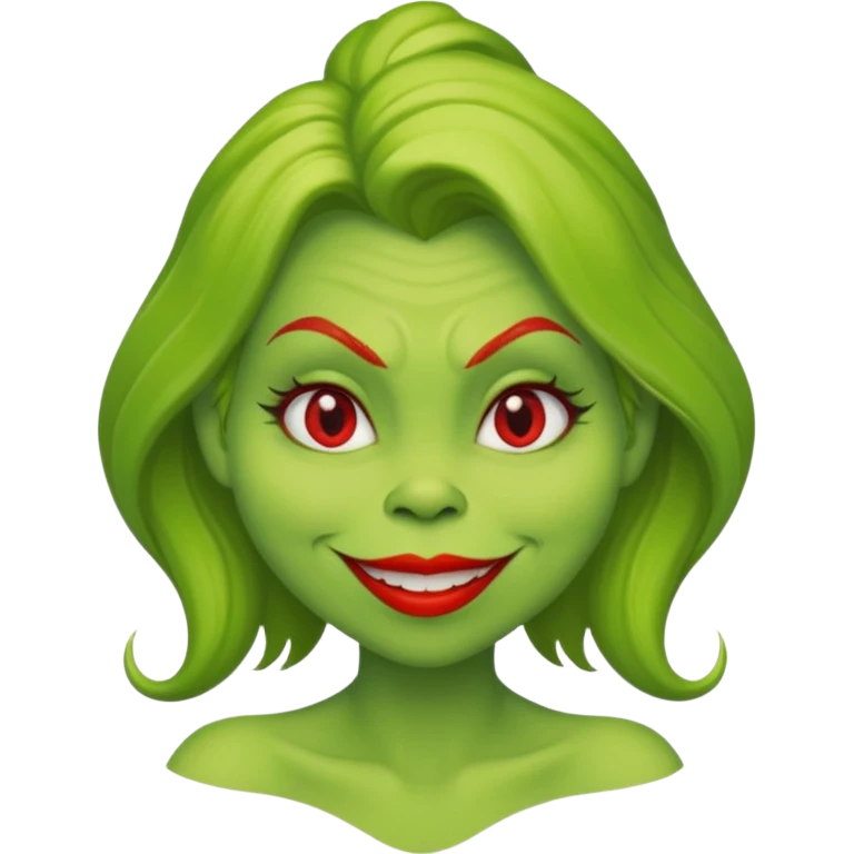 Grinch woman emoji