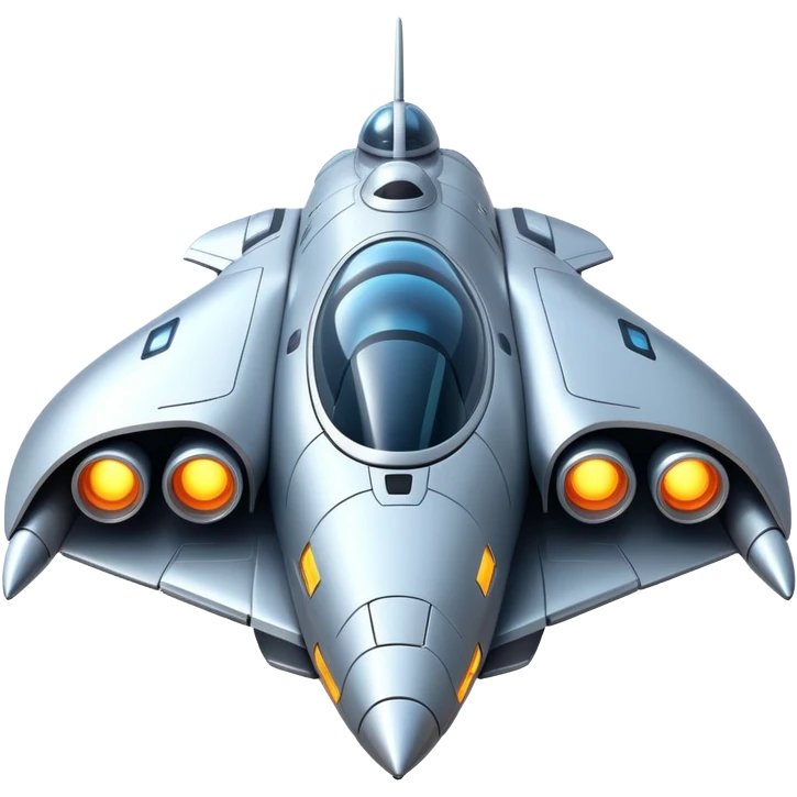 Sleek futuristic spaceship with glowing engines emoji