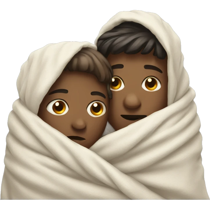 two people wrapped in a blanket emoji