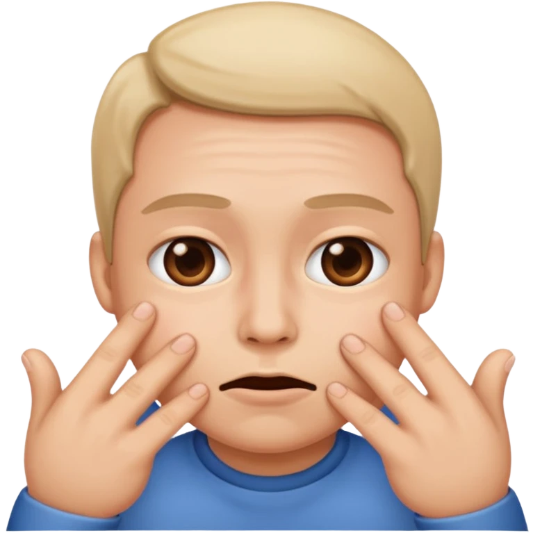 Non il doit tirer ses joue vert l’extérieur avec ses doits emoji