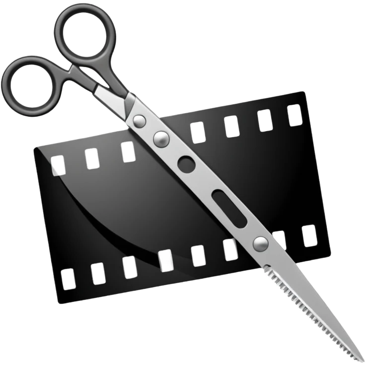film strip with scissors cutting it emoji