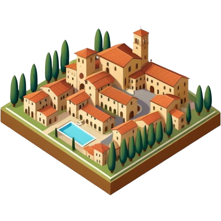 tuscany italy isometric emoji