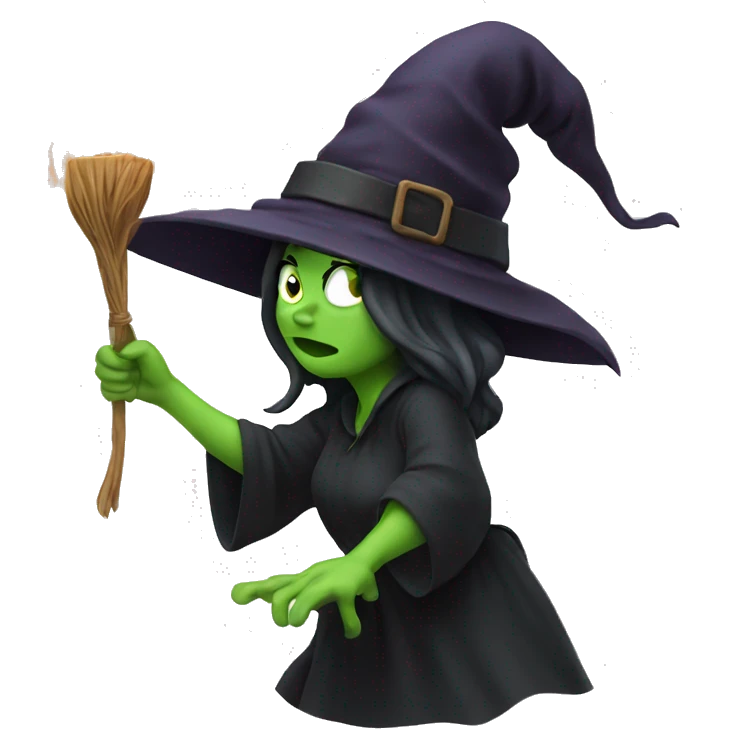 A witch spits emoji