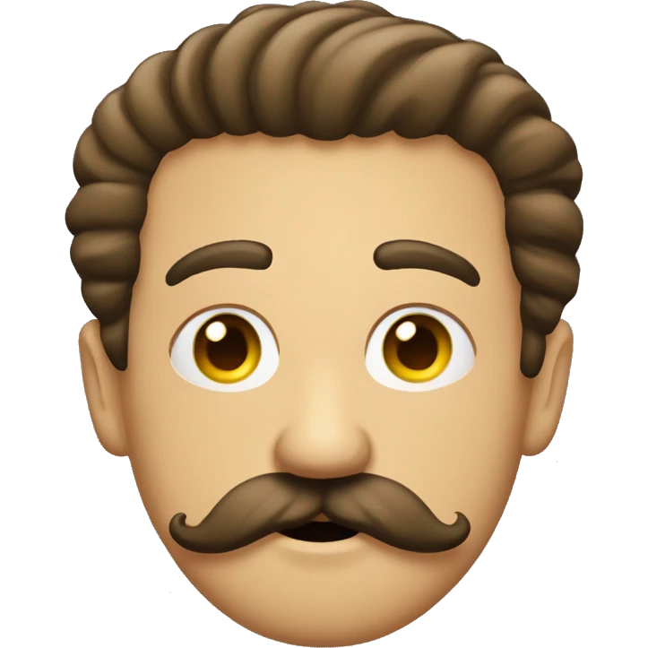 Man big handlebar moustache  funny emoji