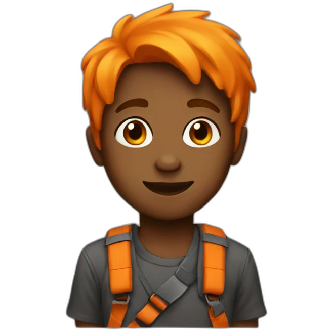 Boy with orange bondana emoji