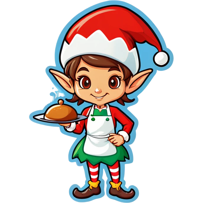 Elf cooking chefs cap and apron  emoji