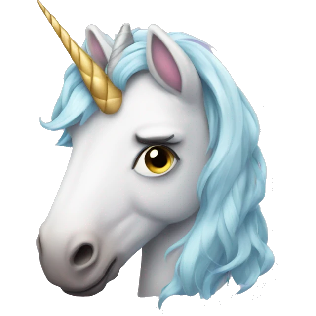 sad unicorn emoji