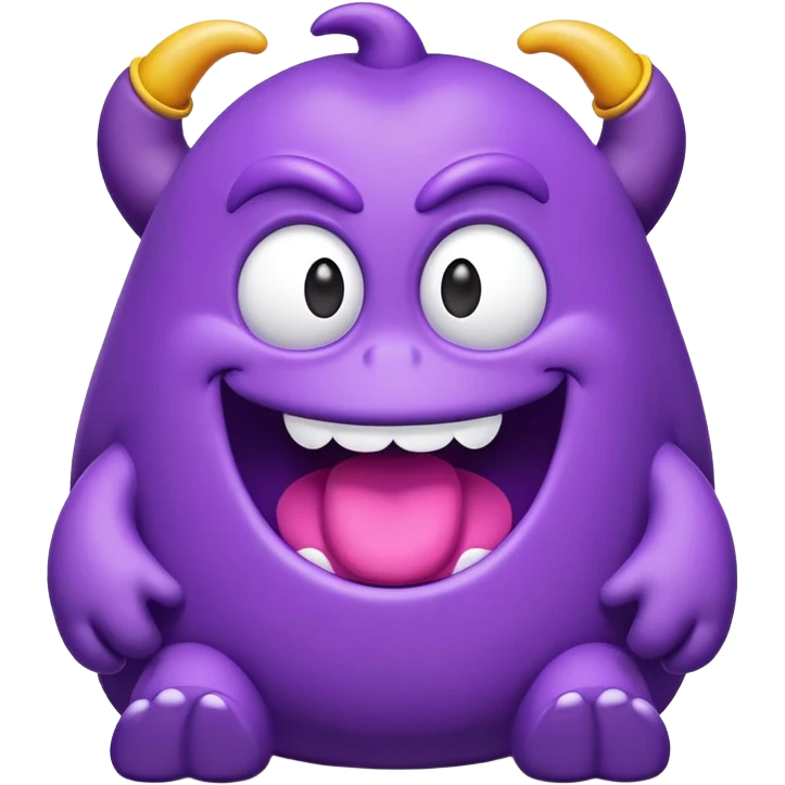 grimace large purple monster from mcdonalds emoji