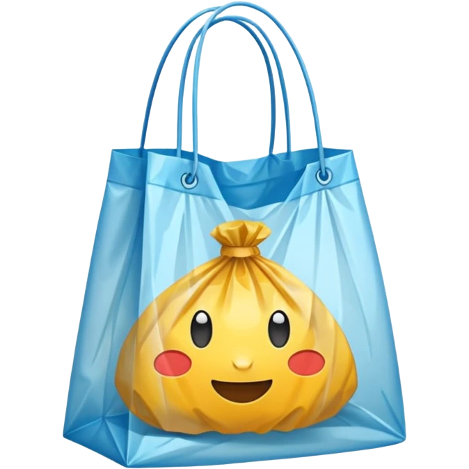 a plasticbag with handles in a simple vector style emoji