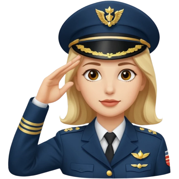 woman captain salute emoji