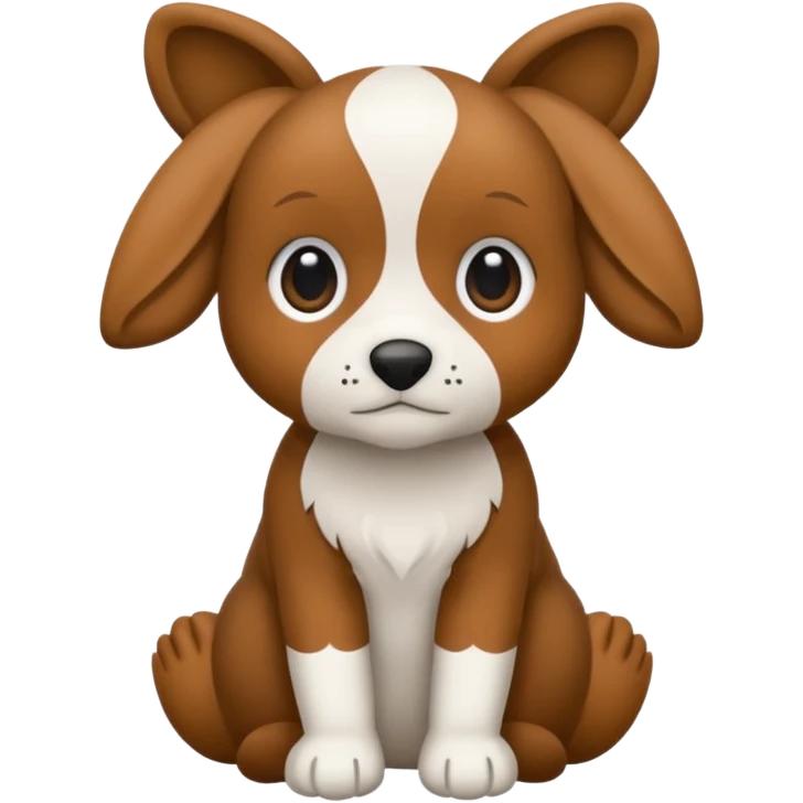 Un chien de chasse, elagneul breton assis  emoji