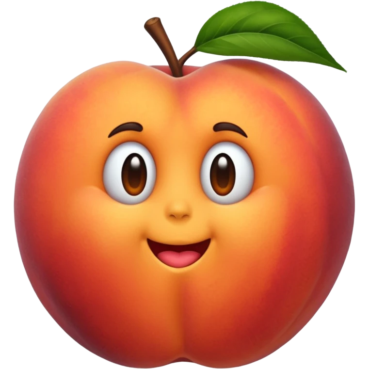 Peach with deep cleft emoji