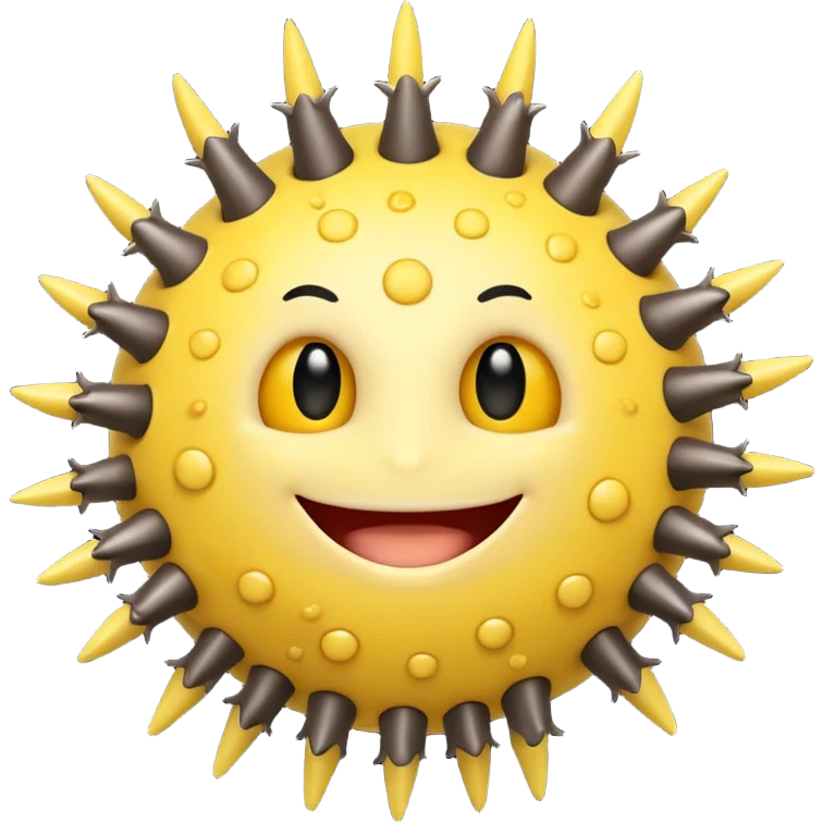 smiling yellow virus emoji