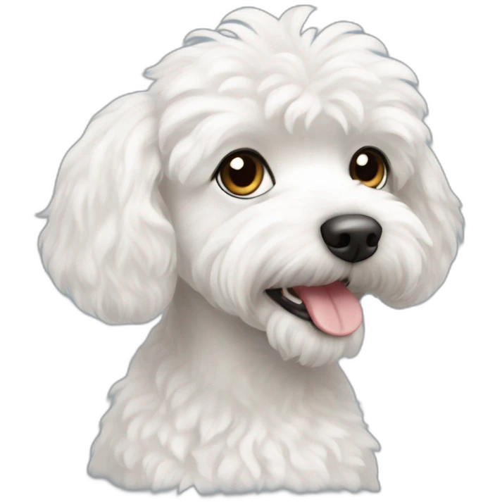 White Maltese poodle mix emoji