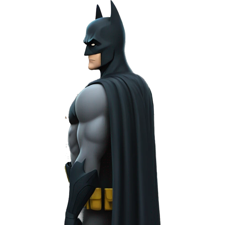 Batman looking over city emoji