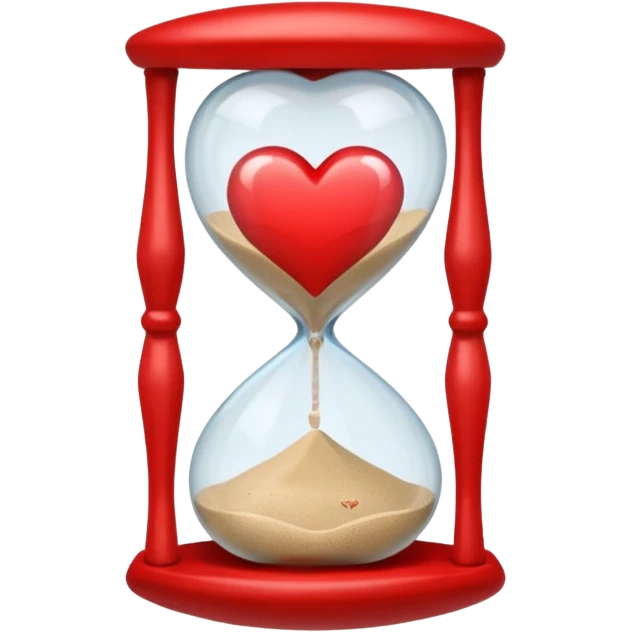 hourglass with a heart inside emoji