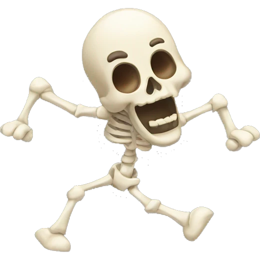 Shaking bones emoji