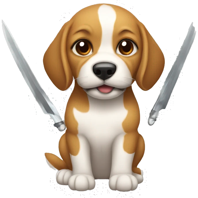 Perro con una espada emoji