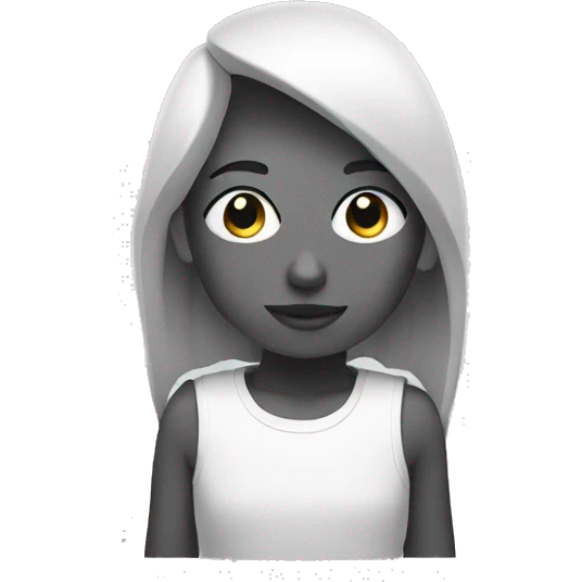 cara nada blanco y negro emoji