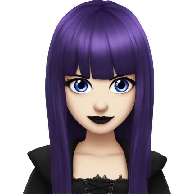 Elissabat-vampire-goth-romantic-bangs-hair-purple-black-blueeyes emoji