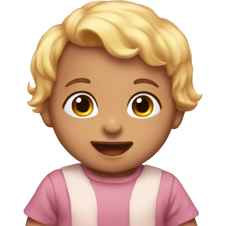 A baby human  happy emoji