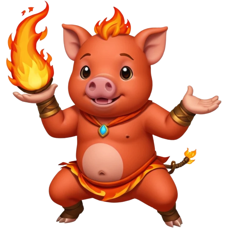 fire bender pig emoji