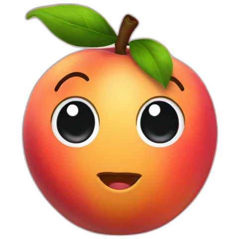Black Peach emoji