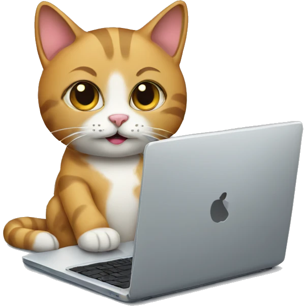 Cat with a laptop emoji