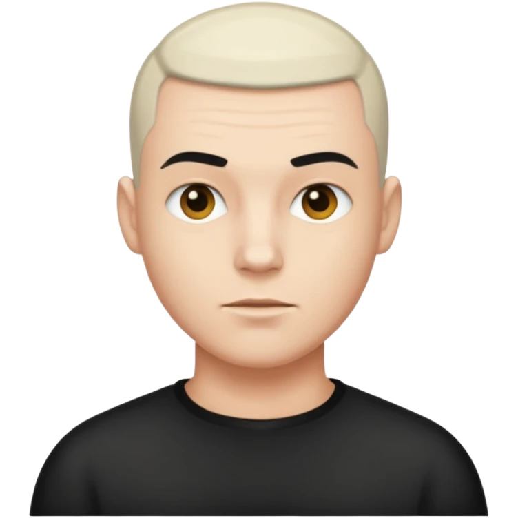Un mec avec blanc avec une buzz cut noir  emoji
