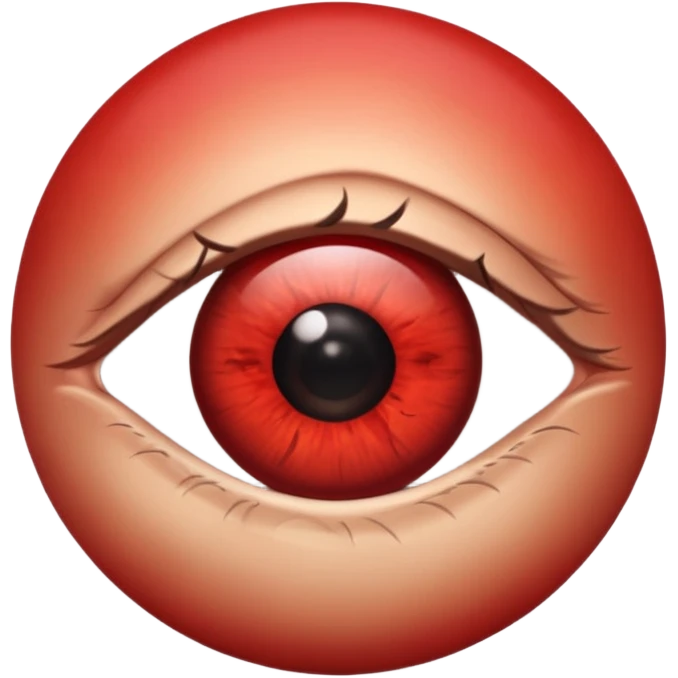 eye ball with red retina jealousy emoji