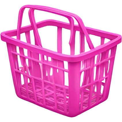 Pink empty shopping basket emoji