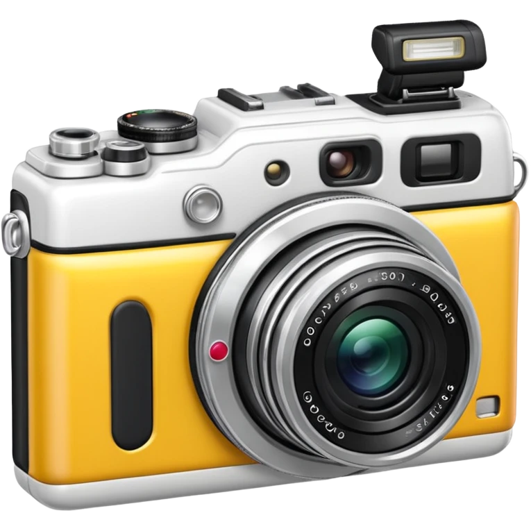 Transform this into a stylized 3D emoji-style icon of a retro [Olympus Stylus 300 Digital] emoji