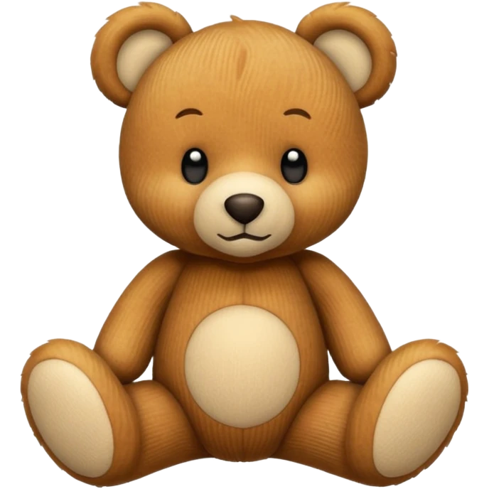 Corduroy texture teddy bear emoji