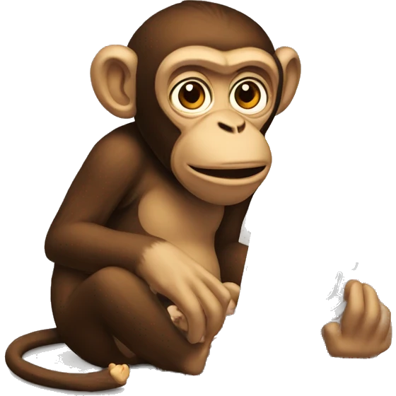 Monkey play computer games  emoji