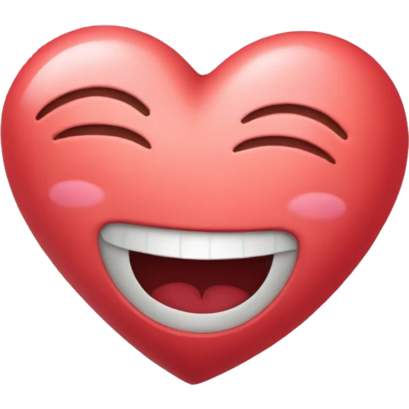 Heart with happy face emoji