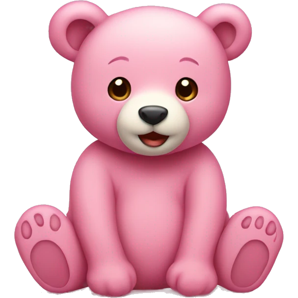 cute bear grateful pink emoji