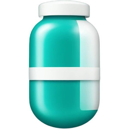 teal and white medicine capsule emoji
