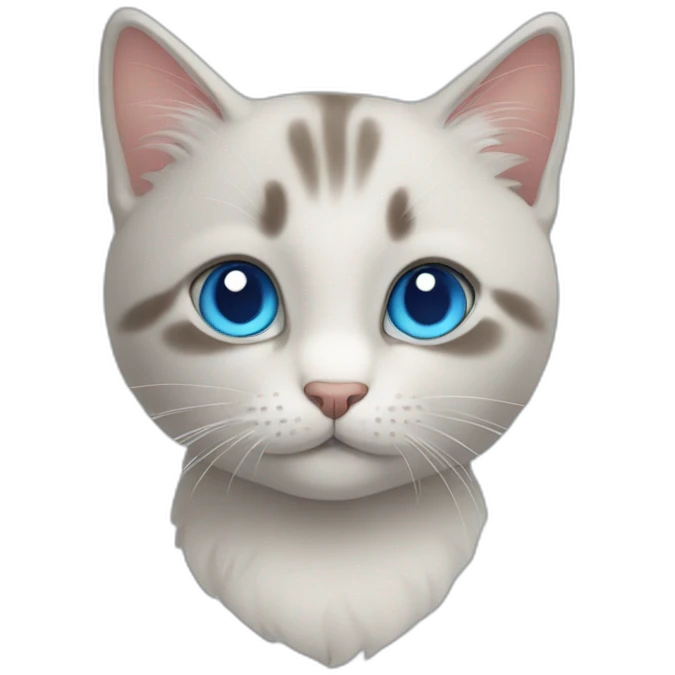 Kitty with blue eyes emoji