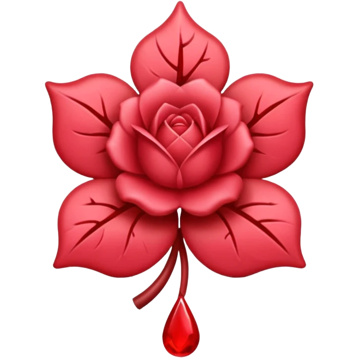 brasão rosa de sangue vermelha emoji