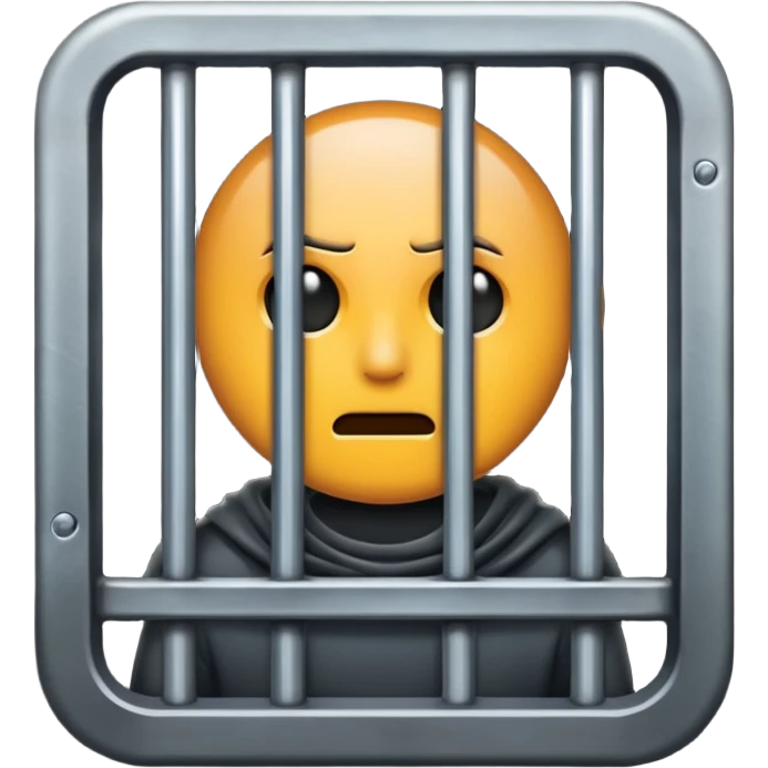 Behind jail bars emoji