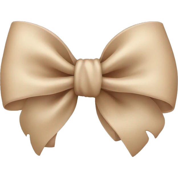 Beige bow emoji