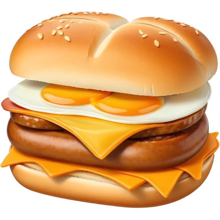 Sausage cheddar egg sandwich  emoji