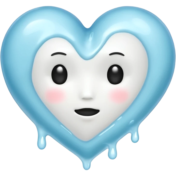 white heart slime (no face) emoji