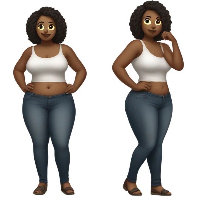 single Slim-Thicc white woman posing (hourglass figure) emoji