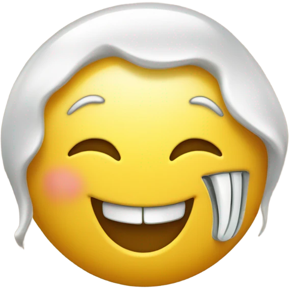 Smiley face with a golden tooth emoji