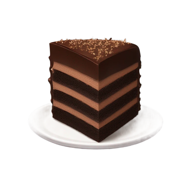 Chocolate cake slice emoji
