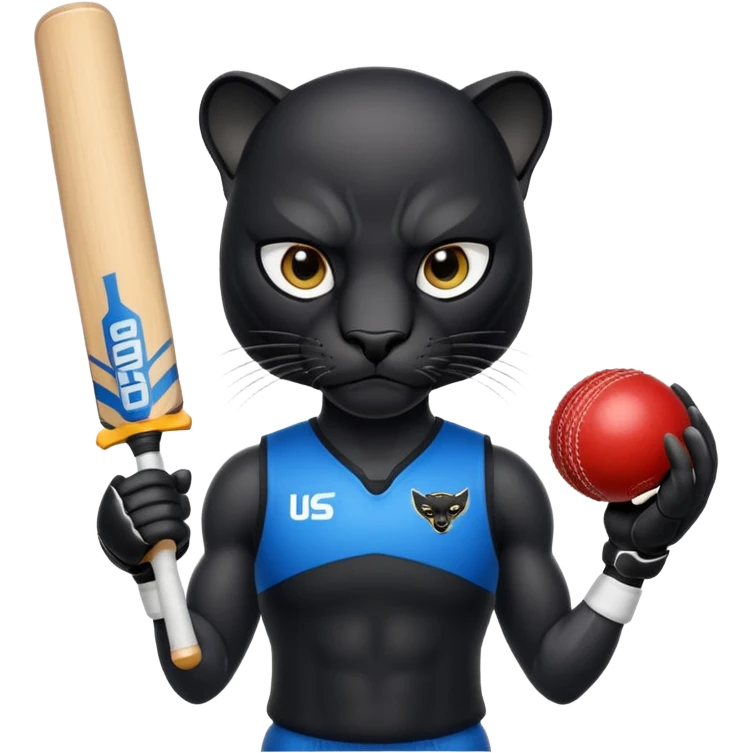  Panther in cricket emoji