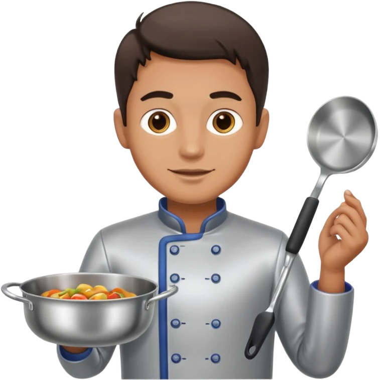 man holding cooking pan emoji